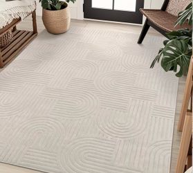 7ftx9ft Beige Rug