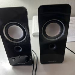 Insignia™ - Used To 2.0 Bluetooth Lighted Speaker System (2pc) - Black