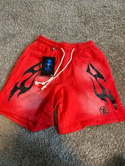 Hellstar Red Flame Graphic Shorts
