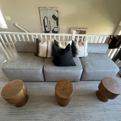 Grey 3-Piece Couch - 4 Pillows included
