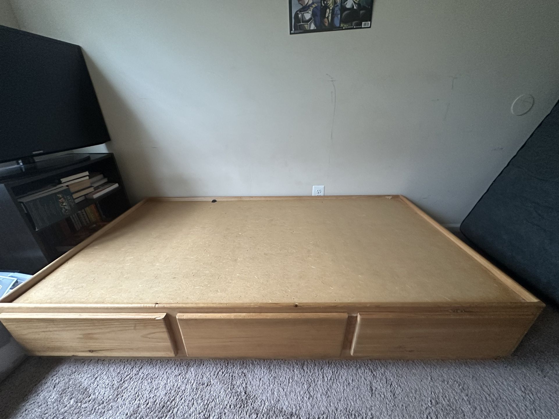 Wooden Twin Bed Frame with Storage for Sale!
