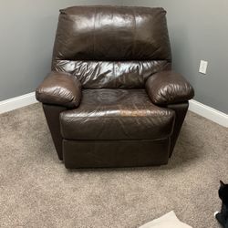 Recliner, Brown Leather