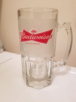 Budweiser King Of Beer Tall Beer Glass Mug