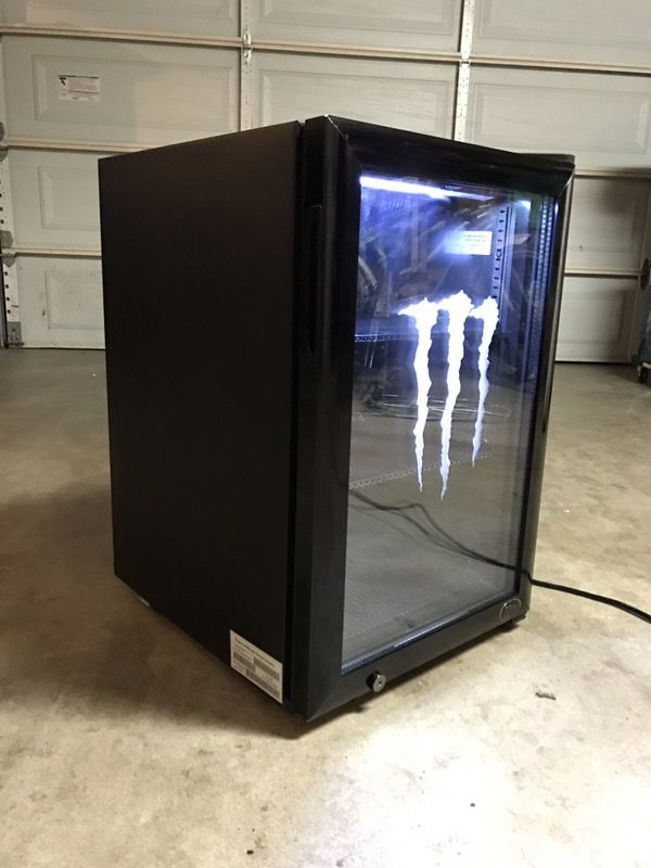 Monster Energy Mini Fridge Cooler Refrigerator REDBULL ROCKSTAR for