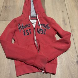 Vintage Red Abercrombie And Fitch Jacket/Hoodie XS