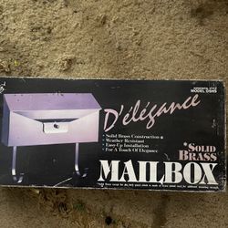 New Solid Brass Horizontal Style Mailbox 