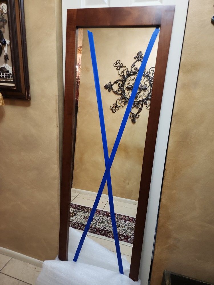 Wooden Frame Full Length Mirror