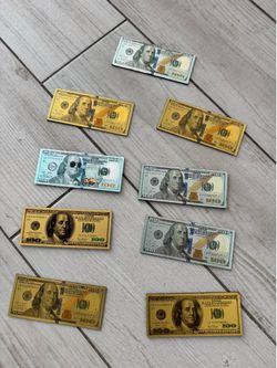 9 Money Refrigerator Magnets – Gold & Silver Money Design