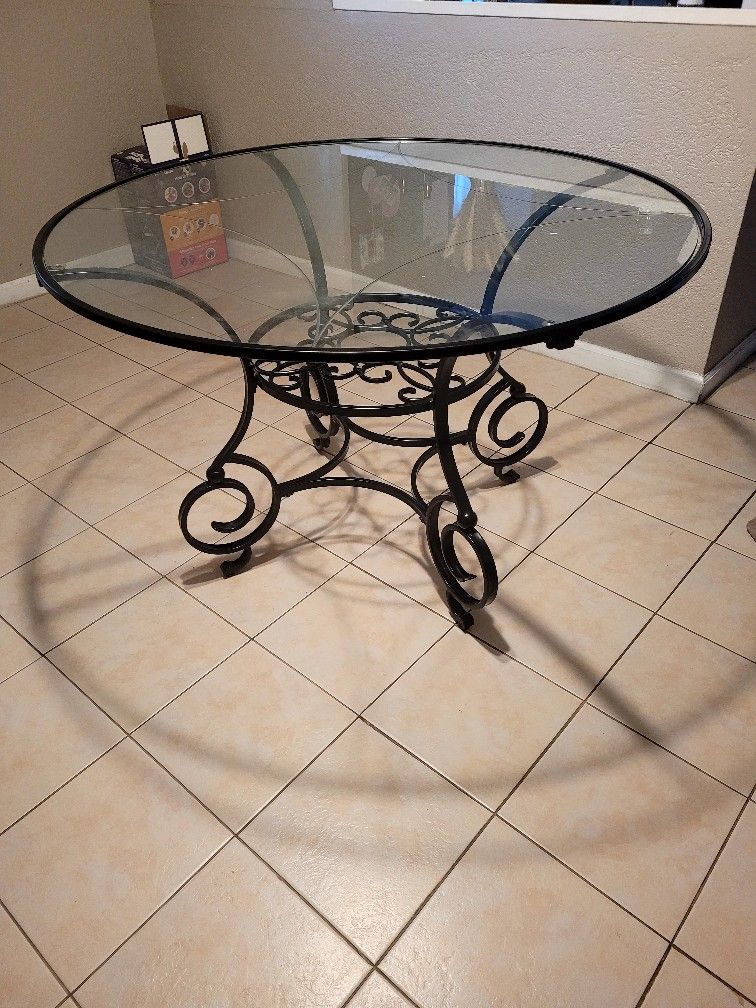 Metal N Glass Indoor Outdoor Table