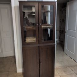 🌟 Classic Dark Brown Display Cabinet / Storage Hutch 🌟