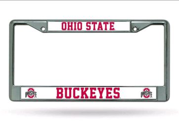 New Sealed Rico Ohio State Buckeyes Chrome Metal License Frame