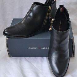 Tommy Hilfiger Ankle Boot Women's 9 1/2 M Wright2 Black Leather