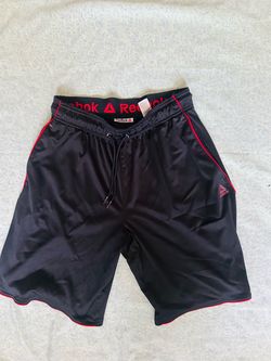 Reebok Athletic Shorts Black Red Trim