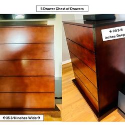 Wood Chest of Drawers and Dresser