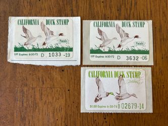 Vintage California Duck Stamps