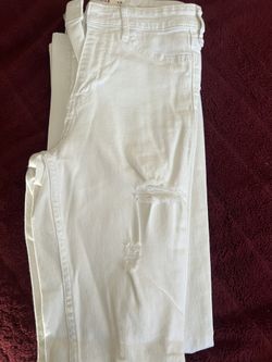 Hollister White Ripped Jeans