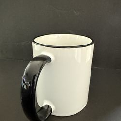 Sublimation mugs w/black halo and handle