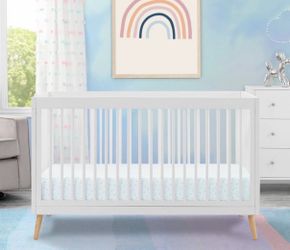 Delta white crib