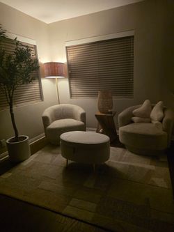 Nice set of swing stylish chairs for 350 dollars.   Great condition .
