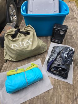Camping Bedding - Air Beds with Air Compressor