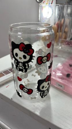 Halloween hello kitty cup (with lid)