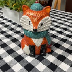 Fox Fall Cookie Jar 