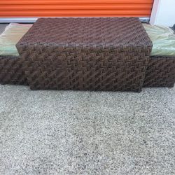 New 3pc outdoor patio furniture occasional set Sunbrella fabric