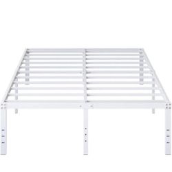 King Size Classy White Metal Bed Frame 18"Never Used/In Box MOVING SALE