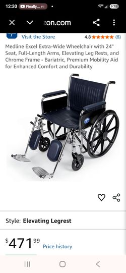 MEDLINE EXTRA WIDE WHEELCHAIR IN GOOD CONDITION
