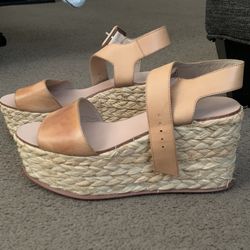 Women’s Size 8 Cork Platform Wedge Sandals 