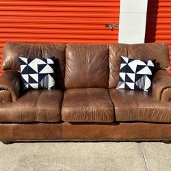 Brown Leather Couch