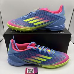 New adidas F50 League TF Turf Pink Multi Men's Size 9 Soccer Shoes 