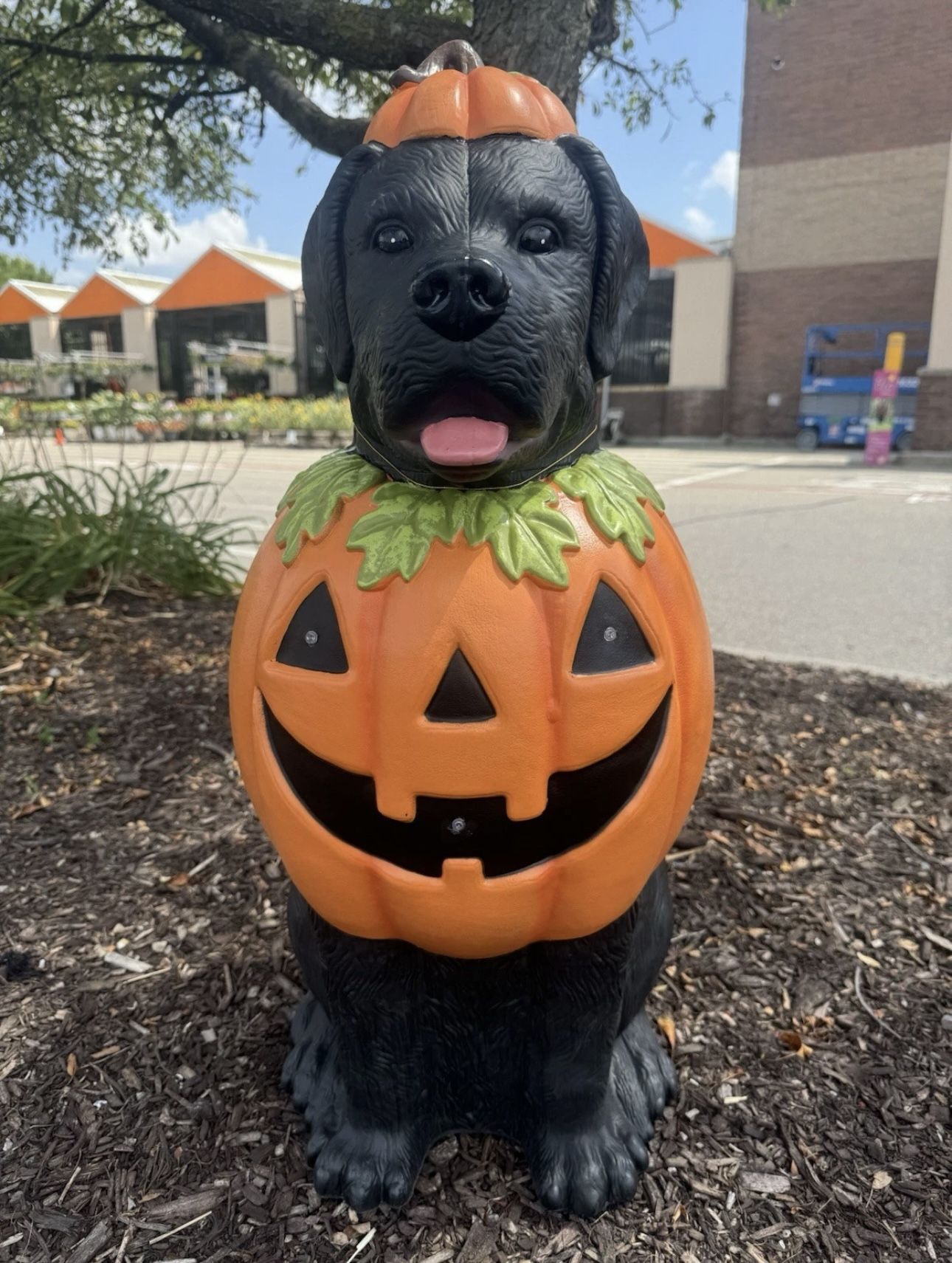 Black Lab Halloween Dog Blow Mold Ghost LED 2025 Home Depot 2.5 Ft NEW