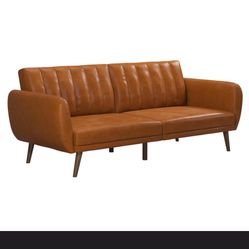 Brittany 81.5'' Vegan Leather Convertible Sofa