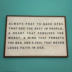 Inspirational Quote Wall Sign