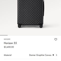 Louis Vuitton Horizon 55 Damien Graphite Canvas Rolling Luggage 