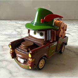 Disney Pixar Cars Materhosen Tow Mater Tow Truck Diecast Brown Green
