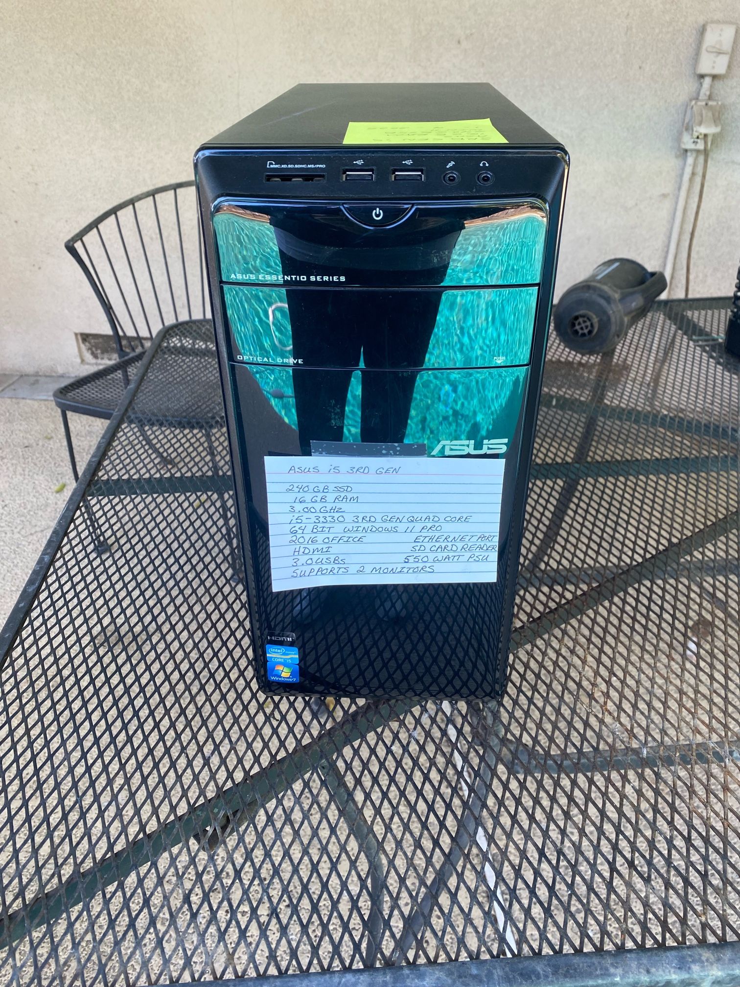 Asus 3rd Gen i5 with SSD, Windows 11 Pro, with 550 Watt Power supply 