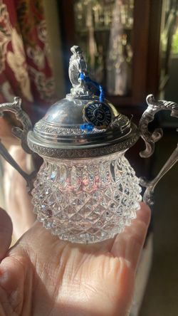 Vintage Italian carafe & crystal set