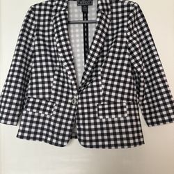 NYC Monochrome Checkered Women's Blazer