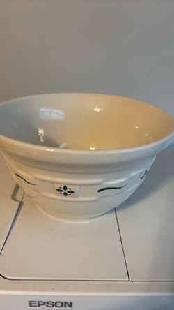 Longaberger pottery woven traditional mixing bowl  4.5” x “7.5”