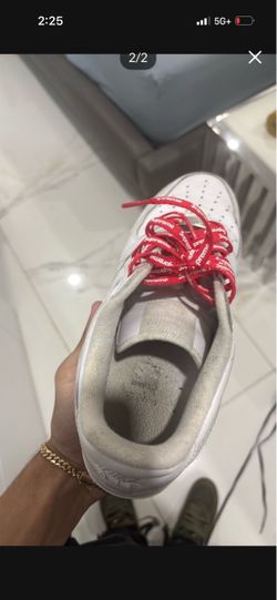 White supreme air forces size 9.5