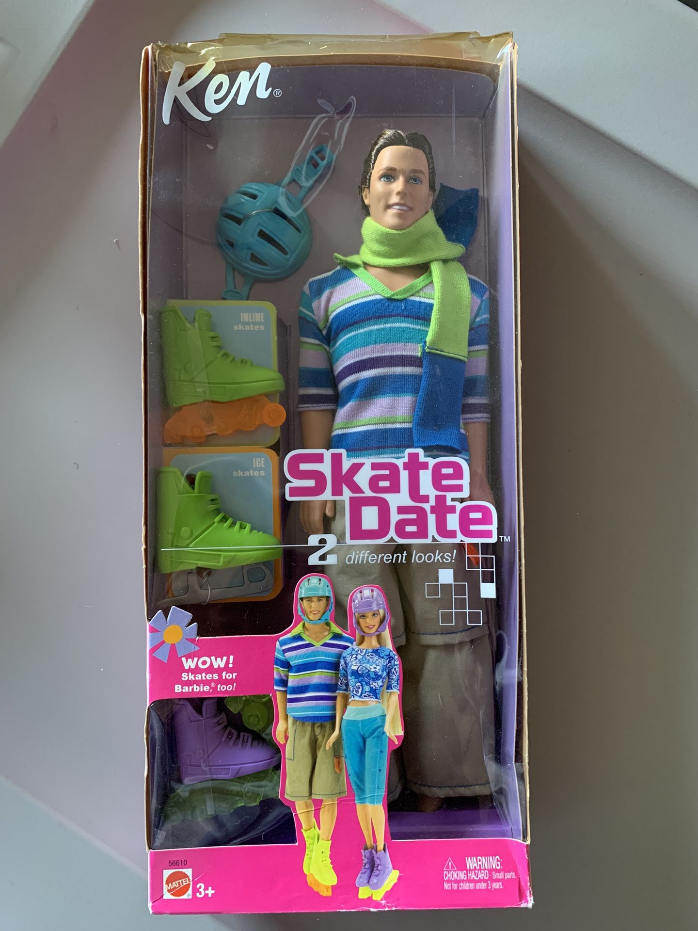 Vintage 2002 Ken Skate Date Doll & Accessories