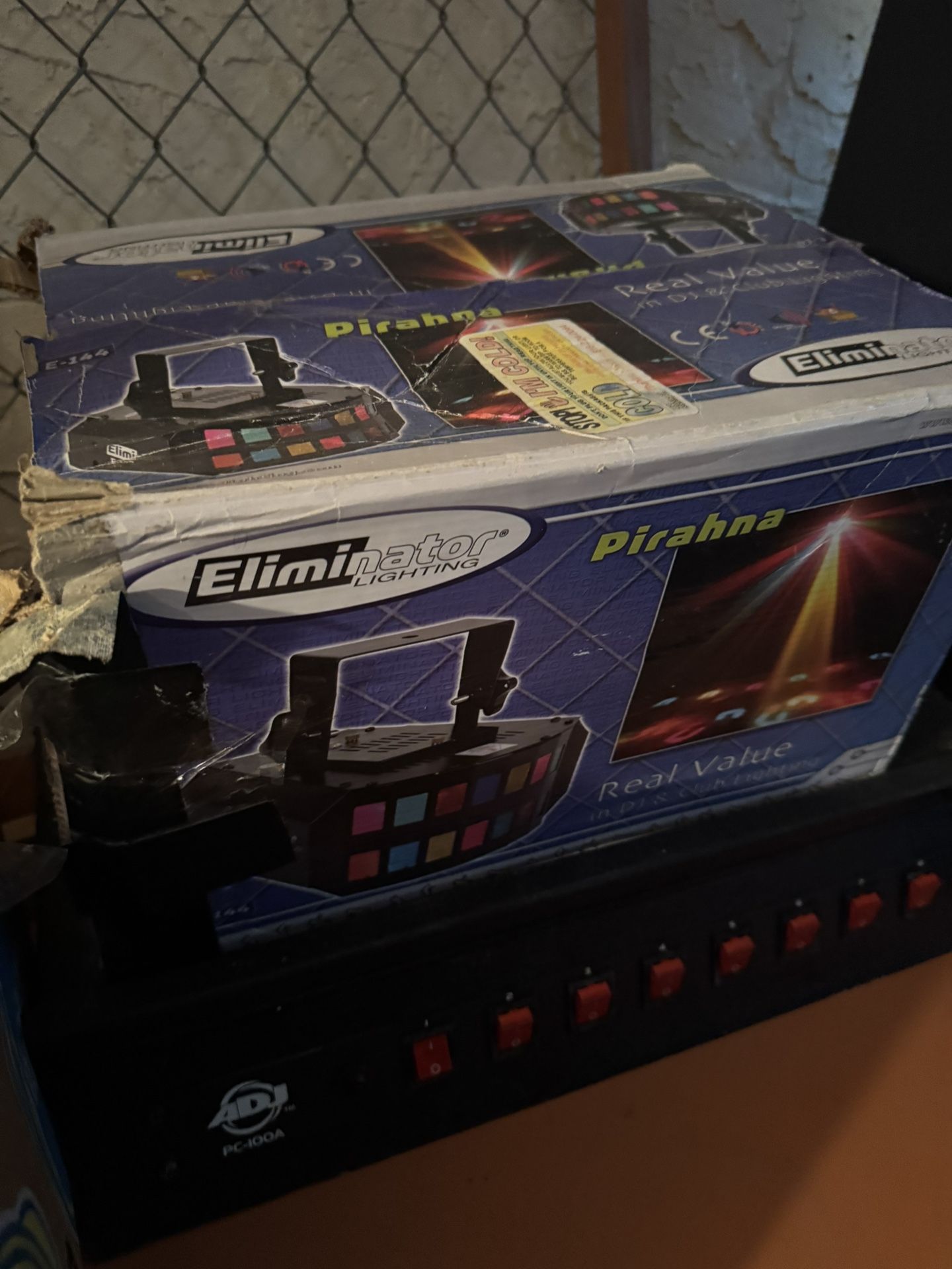 DJ Equipment And Speakers And Party Lights