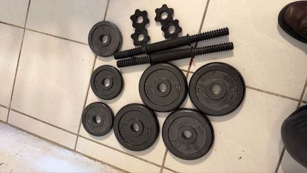 Adjustable Cast Iron Dumbbell 31lbs