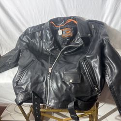 First Classics Leather Motorcycle Jacket Black Thinsulate Biker Men’s