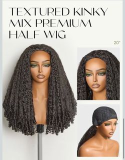 frodio Kinky Curly Half Wig 20 Inches