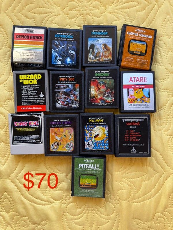 Atari 2600 Game Card Batch