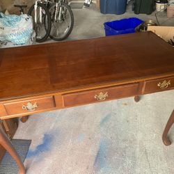 Wooden Table With Drawers 