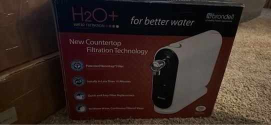 Brondell H630 Cypress Countertop Water Filter System for Kitchen Sinks, Three-Stage Filtration System and Dispenser Attaches to Faucet, White
